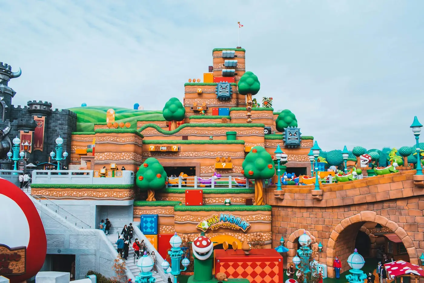Les décors de Super Nintendo World, à Universal Studios Japan